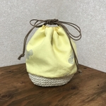 ミナペルホネン ✳︎巾着       choucho きいろ