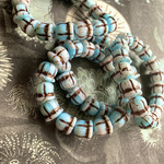 【4コセット】JIRI＊IVANA #czech beads#チェコビーズ　bell 11㎜ 不規則mable light blue/copper