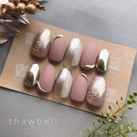 【GW期間＆数量限定】ジェルネイルチップ❥❥❥﻿テラコッタ×ニュアンス002