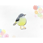 キセキレイ冬羽（プラ板野鳥マグネットorピンバッチ）