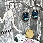 twinkle blue pierce / earring (revival)