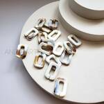 6Ｐ✴マーブルカラーチェーンパーツ/ハンドメイドアクセサリー材料 アクリルパーツ