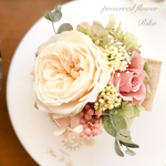 コサージュ＊プリザーブドフラワー コサージュ＊薔薇のコサージュ＊シャビーコサージュ