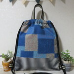 ☆オーダー品☆　ヴィンテージパッチワーク　巾着袋・ナップサック・上履き入れ・コップ袋　入園入学　サイズオーダー