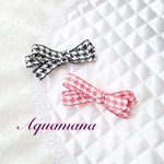 【 犬用🎶バレッタ 】 おしゃれ　トップノットペット　子供　ヘアアクセサリー　リボン　バレッタ　♡AquaMana♡