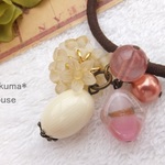 ***小花のお花ピンクのヘアゴム***