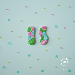 【3月】空　緑　花　/耳飾り