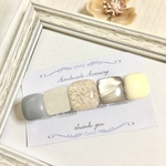 ハンドメイド　シャーベットカラー　バレッタ