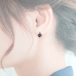 【送料無料】ラピスラズリ一粒ピアス