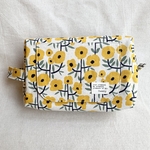 おむつポーチ・北欧風フラワー・イエロー