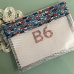 再販　リバティビニコのB6半クリアポーチ＊連絡袋