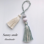 春色巻き玉のタッセルチャーム(no.4)バッグチャーム