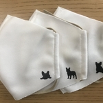 フレブル柄ワンポイント付き抗菌布マスク（3枚セット）