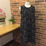 k.様オーダー品 ジャンパースカート お花畑（ブラック）