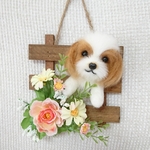 羊毛フェルト  犬  シーズー  壁掛け