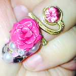 薔薇♡ネイルチップリング(ﾉ´▽｀)ﾉ♪