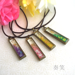 再販☆受注製作☆和風シンプルネックレス 想い四色