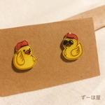 ラバーダック⭐︎アヒル隊長と子分のピアス