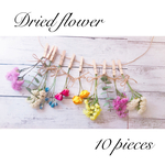 薔薇と小花のガーランド 10pieces (サイズM)♬.*ﾟ ドライフラワー