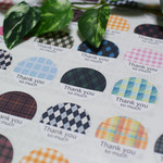 こころを伝えるThank youシール　～チェック柄アソート～