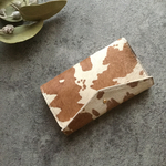 『受注製作』iPhone/Android 全機種対応 手帳型ケースenvelope 『牛毛皮 ハラコ ホルスタイン柄 白×茶』