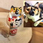 こけしの頭ににゃんこけし(オーダー