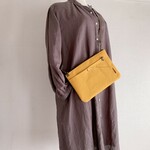 【受注製作】帆布サコッシュ●Ｓ　マスタードイエロー　身軽にお出掛けにジャストサイズ‼
