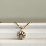 【受注生産】K18YGダイヤモンドネックレス 0.3ct 18金イエローゴールド 一粒 シンプル