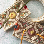 【再販】インド刺繍ポニーフック イエロー紐 リボンラップ