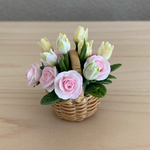 薔薇とチューリップの花籠　ウ
