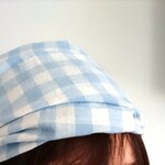ヘアターバン風かぶる三角巾  ハーフリネン