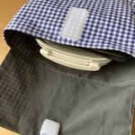横入れお弁当袋　ブルーチェック