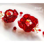 心花飴～紅～の耳飾り