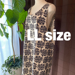 バッククロスエプロン ナチュラルフラワー　LLサイズ