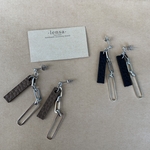 711.レザー×チェーンがシンプルでかっこいいピアス lensa