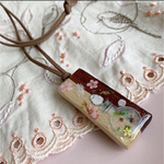Spring ☆シマエナガさんのwoodペンダント
