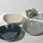 三角皿　14cm  3color