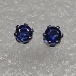 カイアナイト(ファセットカット)スタッドピアス