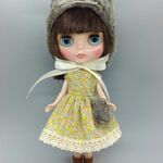 ブライスのうさ耳フード・ワンピース・バッグの３点セット