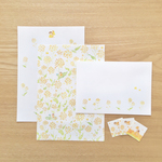 レターセット  〈菜の花〉罫線なし［よこ書用罫線や、たて書用罫線を追加可能です］