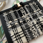 マスクケース♡リントンツイード　チェック柄　バックル　アルコール除菌可能　　サイズオーダー可能　布マスク対応