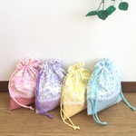 巾着 コップ袋  ＊パステルミモザ＊ピンク
