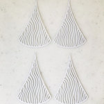 White Filigree Designed Fan Shaped Pendant Tops