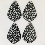 Black Filigree Designed Drop Pendant Tops