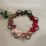 シンプルリボンヘアゴム（ピンク系）［2個セット］