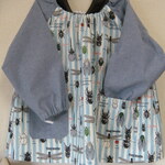 ストライプ昆虫図鑑のスモック■サイズ100