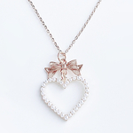 可愛い量産型ネックレス♡ ハート　パール　ゴールド　アクセサリー　かわいい　ロリータ　ロリィタ　ガーリー　フレンチガーリー　プレゼント　ギフト　友達　お揃い 45cm 60cm 量産型　レディース