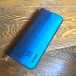 本革手染め手縫い浅瀬から深海ロングウォレット