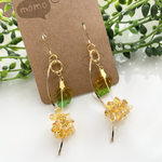 可愛い！揺れるイエローフラワーのロングピアス・イヤリング♡