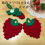 苺のエコたわしと携帯クリーナー